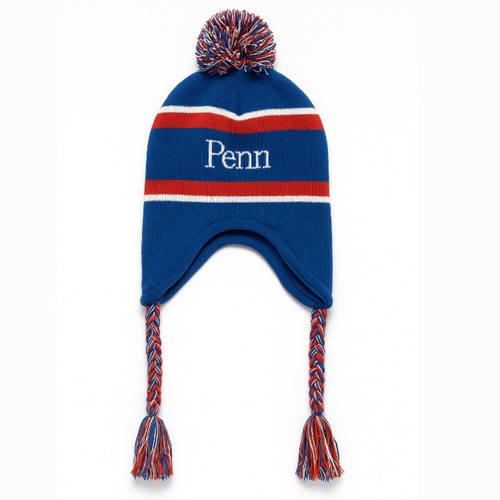 University of Penn State Ivy League Legacy Tassel Pom Pom Knit Rope Beanie Hat